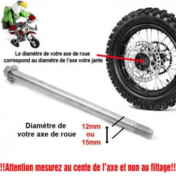 ROUE COMPLETE ARRIERE 12' NOIR (AXE 15MM - photo 2