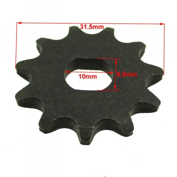 Pignon moteur 11 dents chaîne T8F pour trottinette