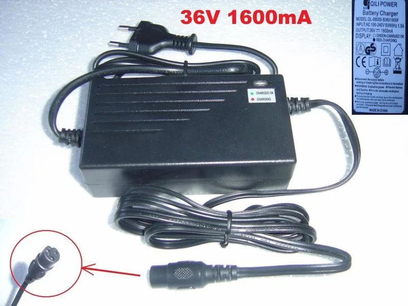 Chargeur de batterie 36 volts 1,6 Amp 36V - photo 5